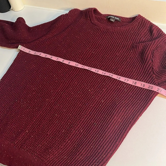 Michael Kors sweater large MK knit sweater speckled colors cotton blend sweater - Picture 3 of 7